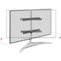One For All Support mural pour écran plat sur pied pour meuble - Light/Silver