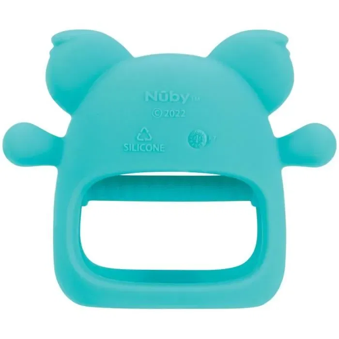 Nuby Gant de dentition bébé en silicone avec motif Koala - Soulage les douleurs des gencives, protection contre la mastication, bleu