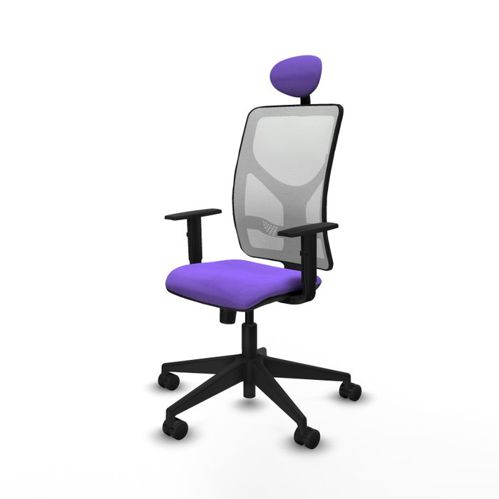 Piqueras y Crespo Chaise de Bureau Motilla Lila et Blanc