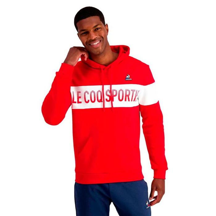Sweat à capuche homme Le coq sportif Bah N°1 Rouge Rouge