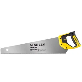 Stanley - 2-15-599 - Scie égoïne Jetcut - 500 mm - Denture triple biseau 11 dents/pouce - Poignée avec guide de coupe
