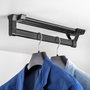 Emuca Porte-vêtements extractible pour armoire, Noir, Aluminium