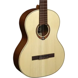 LAG Guitare Classique Occitania 70 4/4 - Table Aboble Engelmann Massif, Fond et Éclisses Acajou