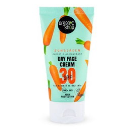 ORGANIC SHOP Crème de jour faciale à la carotte avec protection solaire SPF 30 et antioxydants