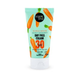 ORGANIC SHOP Crème de jour faciale à la carotte avec protection solaire SPF 30 et antioxydants