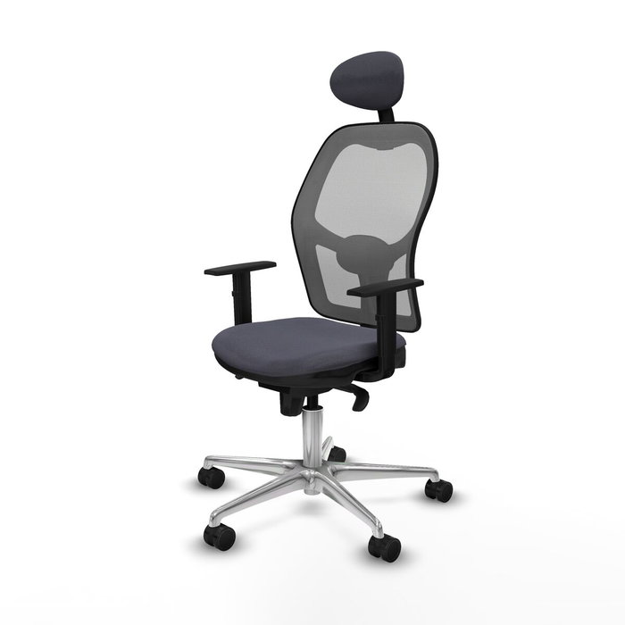 Piqueras y Crespo Chaise de Bureau avec Appui-tête 1D086N1 Gris foncé Piqueras y Crespo Chaise de Bureau avec Appui-tête 1D086N1 Gris foncé