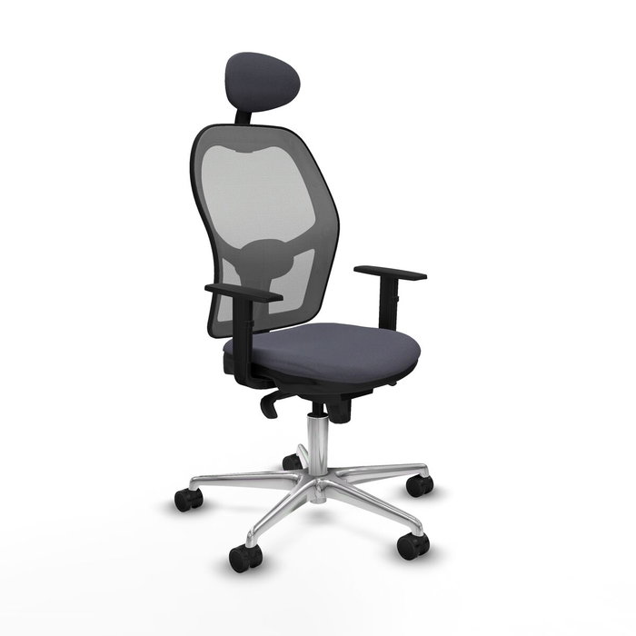 Piqueras y Crespo Chaise de Bureau avec Appui-tête 1D086N1 Gris foncé Piqueras y Crespo Chaise de Bureau avec Appui-tête 1D086N1 Gris foncé