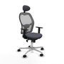 Piqueras y Crespo Chaise de Bureau avec Appui-tête 1D086N1 Gris foncé