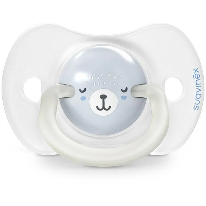 Suavinex SX Pro - Lot de 2 Sucettes Symétriques Night&Day Wild&Free pour bébés de 6 à 18 mois - Tétine orthodontique phosphorescente