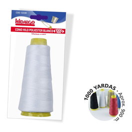 Hidalgo Cône de fil polyester blanc 1000 yd