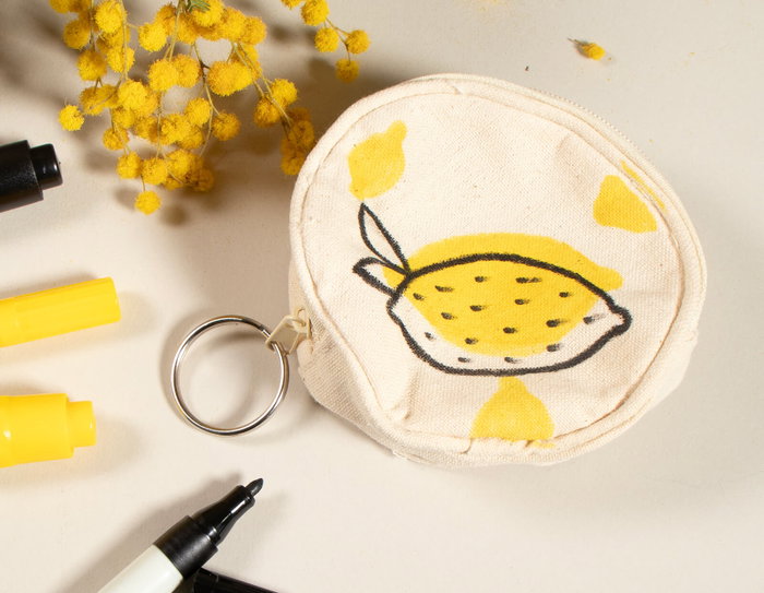 Innspiro Monedero en coton rond 8,5x3cm