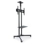 Tooq Support Sol TV 37-70 Pouces, Inclinable +10/-10°, Plateau DVD et Caméra, Roulettes avec Blocage, Noir, VESA 200×200 à 600×400