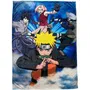 Naruto - Plaid couverture Naruto Shippuden Team 7, motif personnages, 130 x 180 cm, ultra doux et chaud, idéal canapé, lit, décoration
