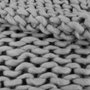 Home Deco Factory Couverture en maille épaisse grise