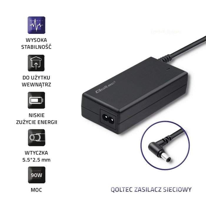 QOLTEC Alimentation 90W 20V 4,74A Connecteur 5,5/2,5 pour IBM et Lenovo