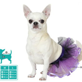 Tutu pour déguisement de chien ou chat - Cirque - Violet - Taille L - Polyester