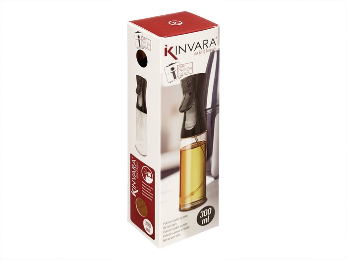 KINVARA Pulvérisateur d'huile Noir-Transparent 300ml