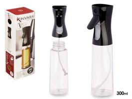 KINVARA Pulvérisateur d'huile Noir-Transparent 300ml