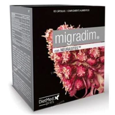 Dietmed Migradim avec Neurasites 60 capsules