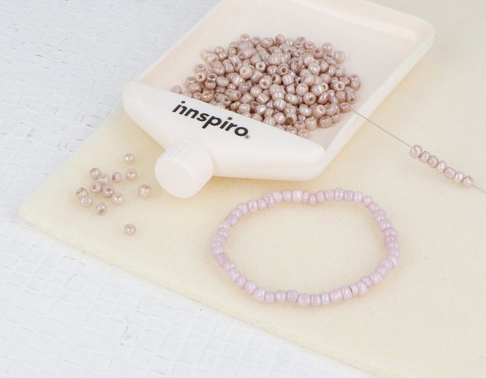 Innspiro Perles de rocaille rondes ivory rosado 3,8 mm - 500 g