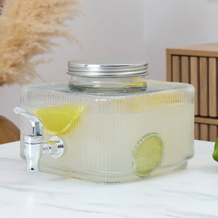 Home Deco Factory Distributeur de boisson 3 L en verre Home Deco Factory Distributeur de boisson 3 L en verre