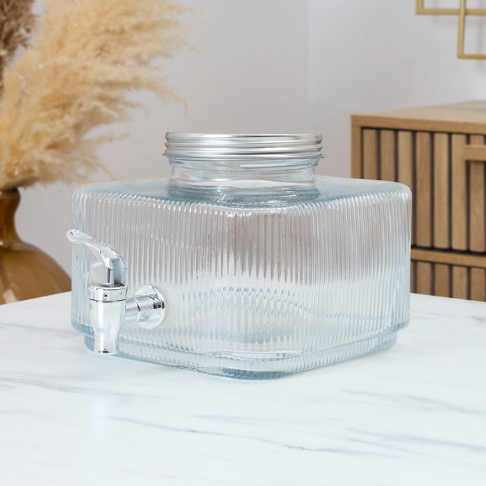 Home Deco Factory Distributeur de boisson 3 L en verre Home Deco Factory Distributeur de boisson 3 L en verre