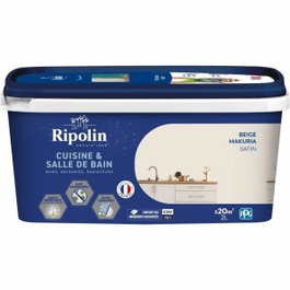 Ripolin Peinture Cuisine et Bain Beige Makuria 2 L