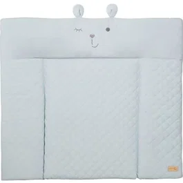 Roba - Matelas à langer Style - Visage d'ours Benny - 85 x 75 cm - Bleu clair - Doux et imperméable