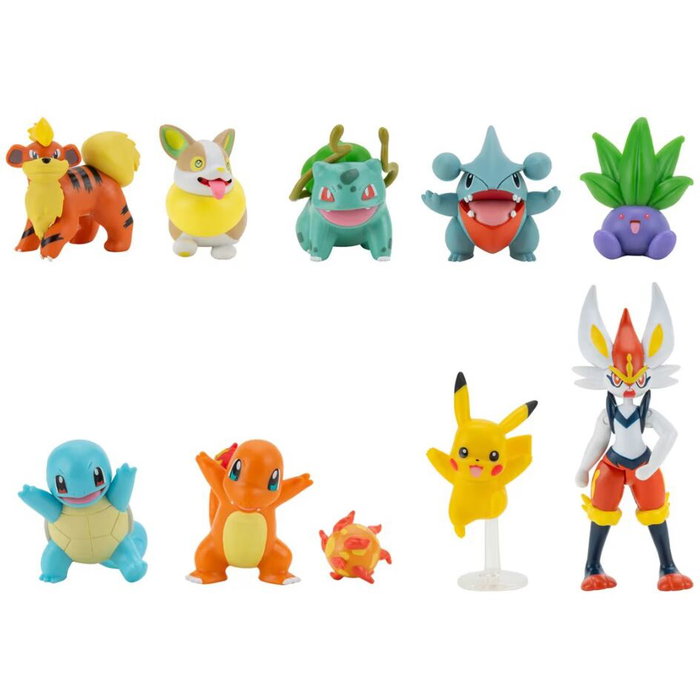 JAZWARES - Lot de 10 Figurines Battle Ready Pokémon - Taille 5 à 11 cm JAZWARES - Lot de 10 Figurines Battle Ready Pokémon - Taille 5 à 11 cm