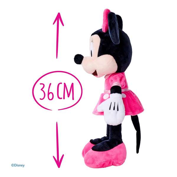 Smoby Peluche Minnie - Peluche en Textil Rose de 35 cm, Jouet pour Nourrisson (0 mois), Langue Emballage et Instructions : Espagnol et Portugais