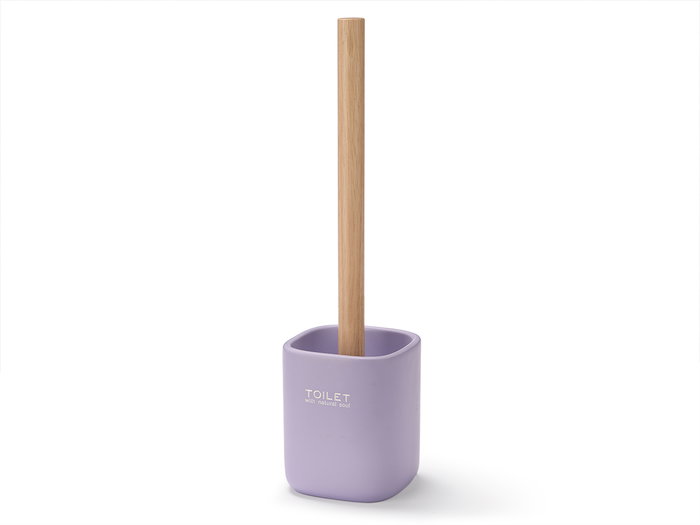 Berilo Escobillero Lisse Lila 9 x 37 x 9 cm Plastique Bois (Set de 6)