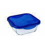 Pyrex Cook & Go Lot de 7 Boîtes de conservation en verre Bleu et Transparent