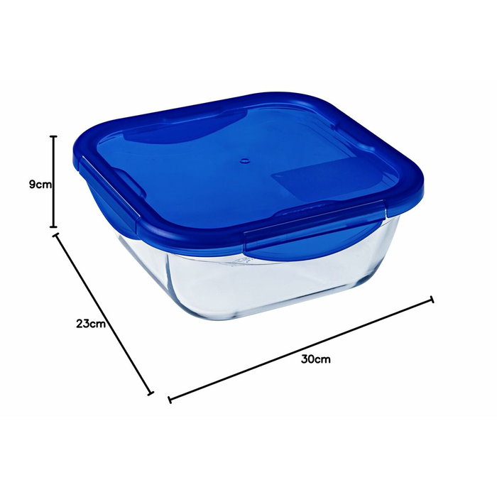 Pyrex Cook & Go Lot de 7 Boîtes de conservation en verre Bleu et Transparent Pyrex Cook & Go Lot de 7 Boîtes de conservation en verre Bleu et Transparent