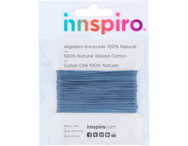 Innspiro Cordon en coton ciré bleu saphir 1,0 mm, 5 m