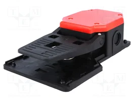 PIZZATO ELETTRICA Commutateur à pédale rouge SPST-NO + SPST-NC