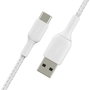 Belkin Câble USB-A vers USB-C tressé 3 m - Blanc