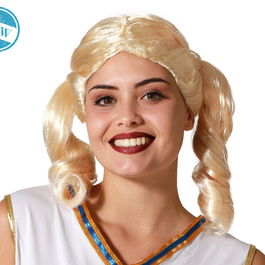 Peluca Rubia Ondulée 160 g - Perruque blonde avec vagues pour déguisement, carnaval, événement et théâtre