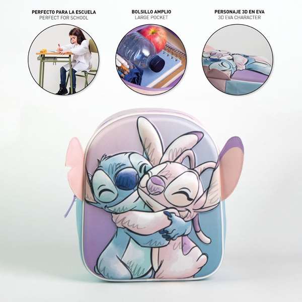 Cerdá Mochila Infantil 3D Stitch pour Enfants (3 ans et plus) - Sac à Dos Bleu - Dimensions : 2.2 x 2.8 x 1.0 cm Cerdá Mochila Infantil 3D Stitch pour Enfants (3 ans et plus) - Sac à Dos Bleu - Dimensions : 2.2 x 2.8 x 1.0 cm