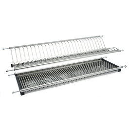 HERRAJES ALK ECO Eire M700 - Égouttoir à vaisselle et verres inox 304 pour meuble 700 mm - 665 mm avec barres réglables et bac