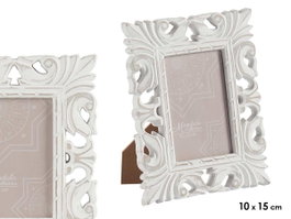 Giftdecor Porte-photo Découpé Bois Blanc 10x15 cm, 18.5x23 cm (Set de 12)