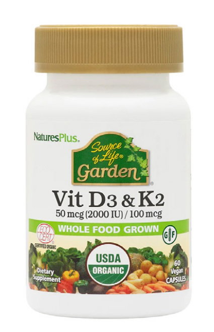 NATURES PLUS GARDEN VITAMINA D3&K2 60caps NATURES PLUS GARDEN VITAMINA D3&K2 60caps