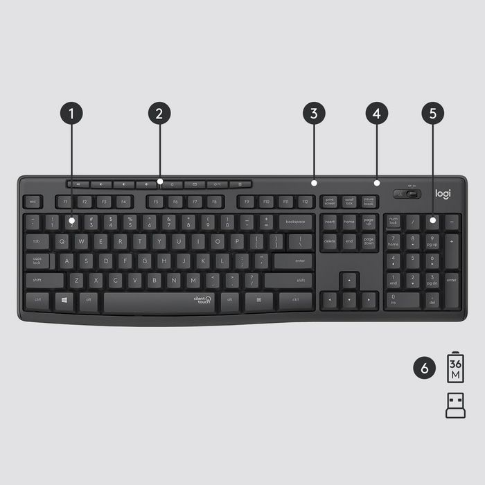 Logitech MK295 - Ensemble Clavier et Souris sans Fil Silencieux, Technologie Silent Touch, Pavé Numérique Complet, Connexion USB 2.4 GHz, Compatible Windows et ChromeOS Logitech MK295 - Ensemble Clavier et Souris sans Fil Silencieux, Technologie Silent Touch, Pavé Numérique Complet, Connexion USB 2.4 GHz, Compatible Windows et ChromeOS