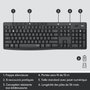 Logitech MK295 - Ensemble Clavier et Souris sans Fil Silencieux, Technologie Silent Touch, Pavé Numérique Complet, Connexion USB 2.4 GHz, Compatible Windows et ChromeOS