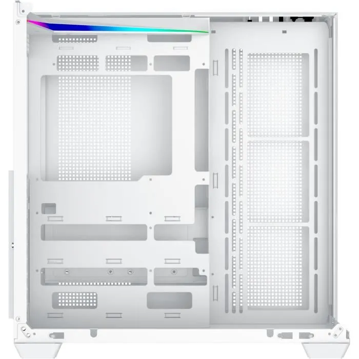Xigmatek Aqua V Arctic Boitier PC Cube Blanc, Format ATX, Ports USB 3.0, Gestion Cables, Compatible Gaming - Sans Alimentation