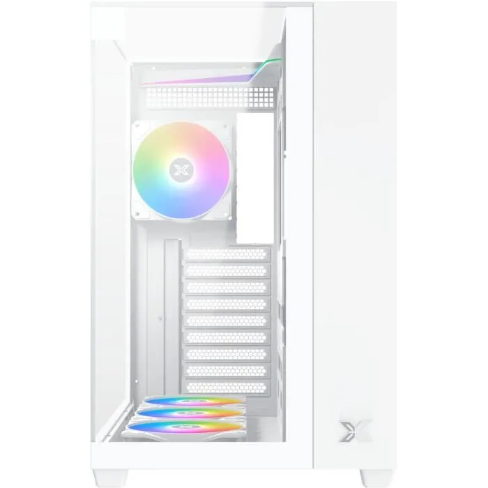 Xigmatek Aqua V Arctic Boitier PC Cube Blanc, Format ATX, Ports USB 3.0, Gestion Cables, Compatible Gaming - Sans Alimentation