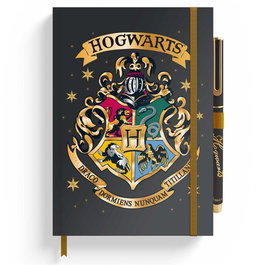 ERIK - Carnet A5 premium Harry Potter Hogwarts avec stylo - Dimensions 150x220x20 mm (400g)