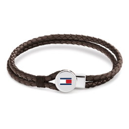 Tommy Hilfiger Bracelet Bruce Marron en Cuir