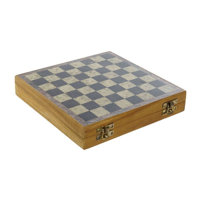 Jeu d'Échecs Home ESPRIT Bois Marbre Jeu d'Échecs Home ESPRIT Bois Marbre