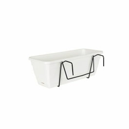 Artevasi Jardinière de balcon Venezia avec réserve d'eau - Blanc - Rectangulaire