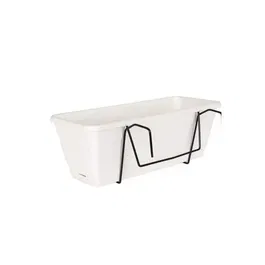 Artevasi Jardinière rectangulaire Venezia avec réserve d'eau, blanc, 10 L, 49 x 19,5 x 16,6 cm